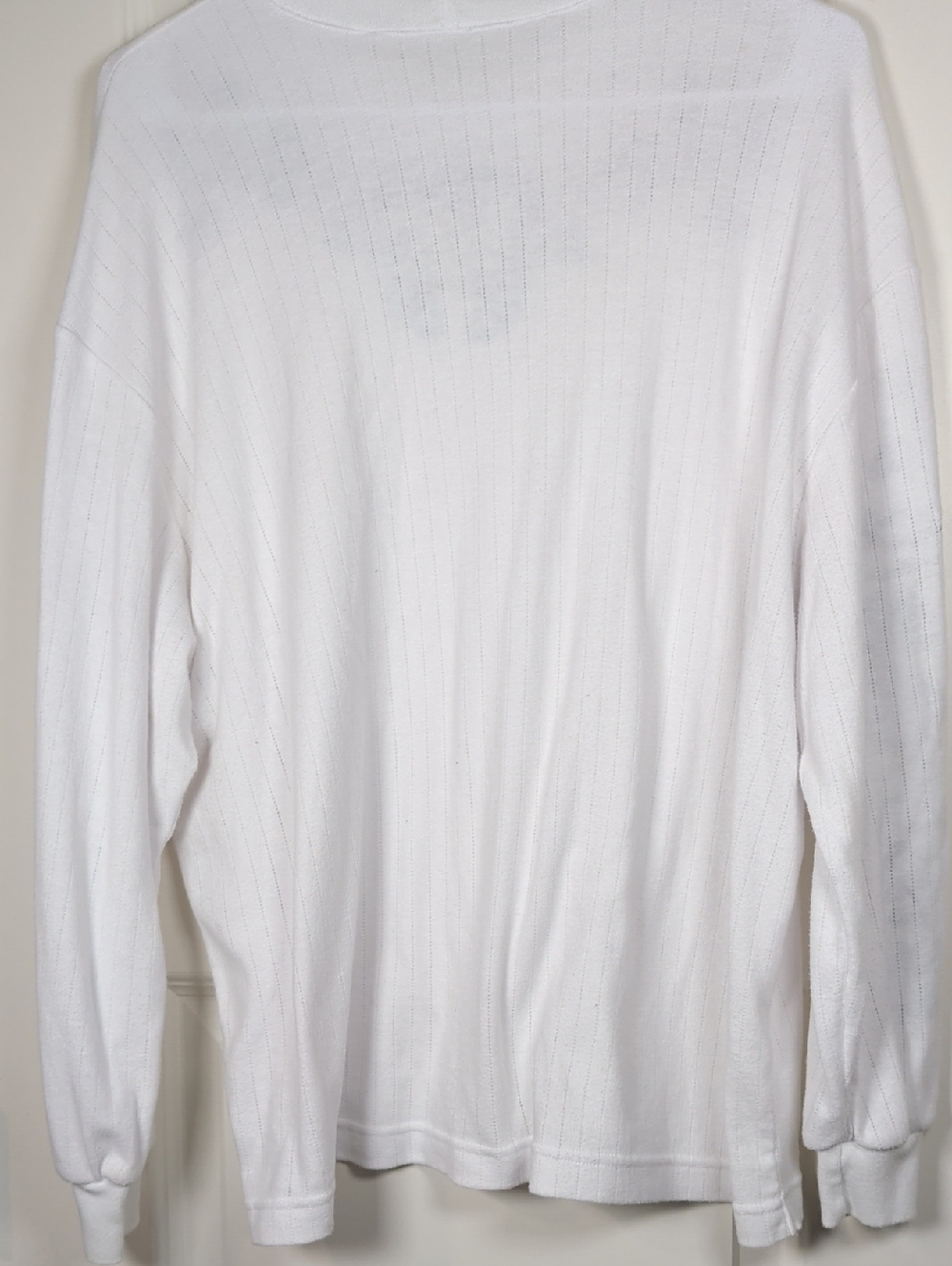 White Embroidered Floral Long-Sleeve Top - Blue Detail - Picture 10 of 10